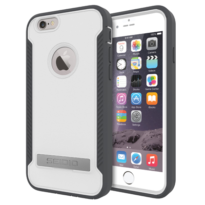 INTEGO with Metal Kickstand - White and Gray - iPhone 6/6s